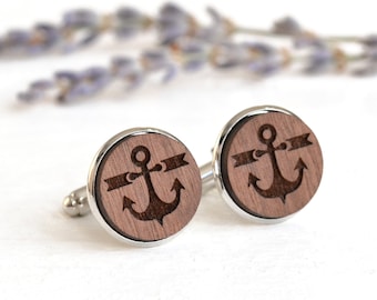 Anchor Cufflinks - Nautical Gift - Sailing Gift - Sailing Cufflinks - Boat Lover Gifts - Nautical Cufflinks Beach Wedding - Seaside Wedding