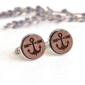 Anchor Cufflinks - Nautical Gift - Sailing Gift - Sailing Cufflinks - Boat Lover Gifts - Nautical Cufflinks Beach Wedding - Seaside Wedding