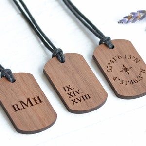 Halsband till babyfotavtryck, halsband till pappa, present till fars dag, present till nybliven pappa, present till nybliven mamma bild 2