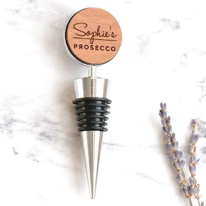 Personalised Bottle Stopper, Prosecco Gift Wine Gin Gift, Custom Engraved Gift for Mum Sister Best Friend, Mothers Day Gift