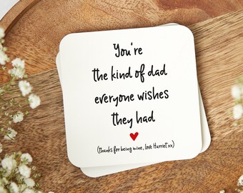 Personalised Dad Coaster, Father's Day Gift for Dad