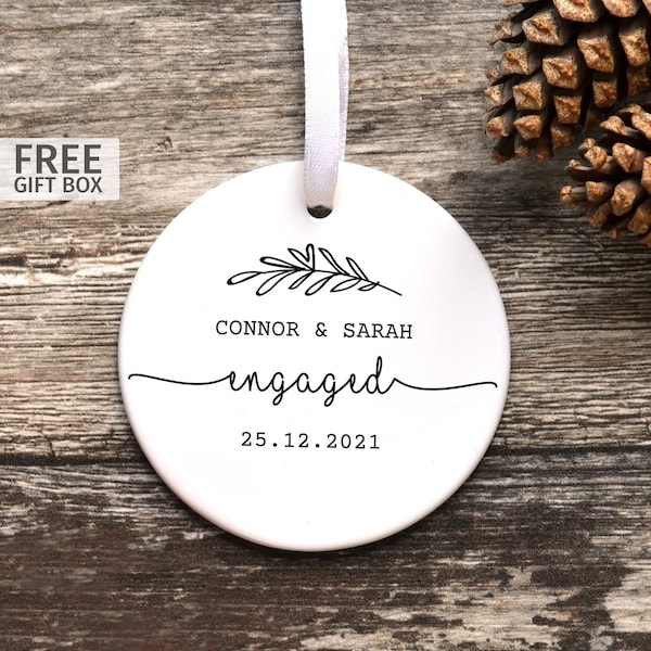 Personalised Engagement Gift, Engagement Present for Couple, Engagement Keepsake Gift, Valentine's Day Gift