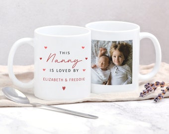 Mug personnalisé pour nounou, cadeau de fête des mères pour grand-mère, tasse photo, cadeaux d'un petit-enfant, tasse grand-mère grand-mère