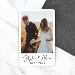 Gepersonaliseerde fotoportemonneekaart, Valentijnsdag verjaardag fotocadeau voor man, vriendin vriendje aandenken cadeau, metalen portemonnee invoegen