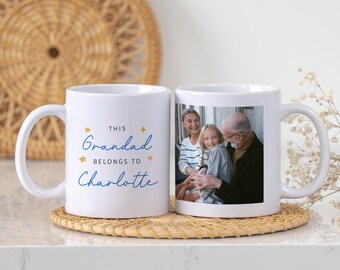 Personalised Grandad Mug, Birthday Father's Day Gift for Grandad, Custom Photo Mug, Gifts from Grandchildren, Grandpa Mug, New Grandparent