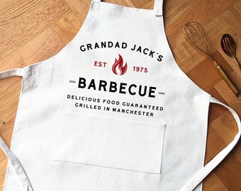 Grembiule da barbecue personalizzato, grembiule da barbecue personalizzato, regalo da barbecue per papà e nonno, grembiule da barbecue per papà, regalo per la festa del papà, regalo di compleanno per papà