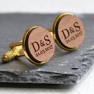 Anniversary Cufflinks - Wedding Cuff links - Engraved Cufflinks - Custom Wedding Party Cufflinks - Groom Cufflinks - Groomsmen Gifts