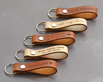 Faux Leather Keychain Engraved Clasp Keychain Trigger Clasp Keychain --FXCLASP-G-BRENNAN Personalized Keychain Custom Keychain