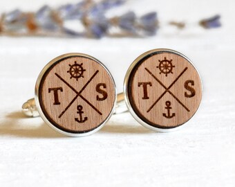 gift for him Nautical Anchor Unique Cufflinks under the sea beach Cuff links ocean sea beaches