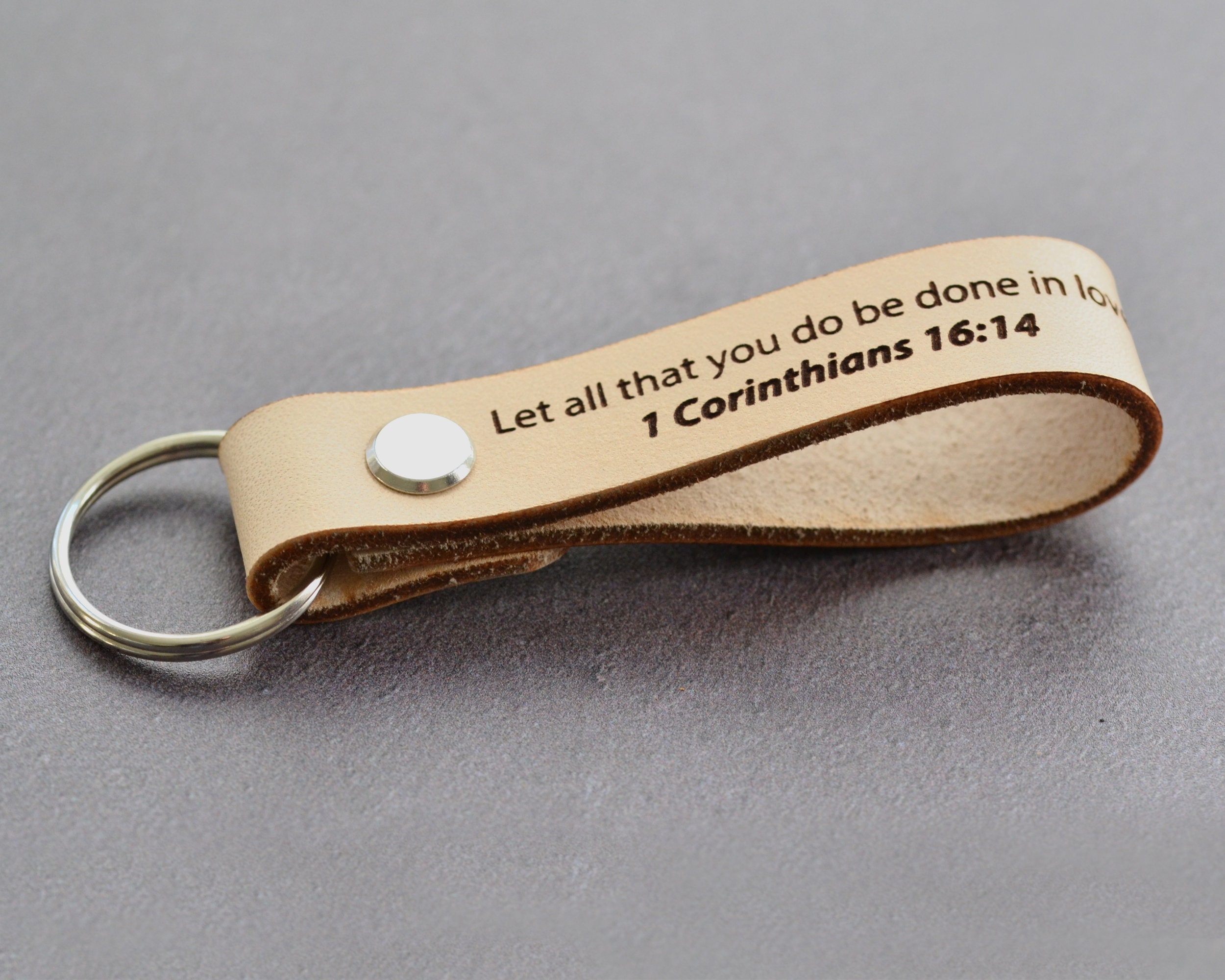 Personalized Keyring, Bible Verse Custom Quote Keychain, Keepsake ...