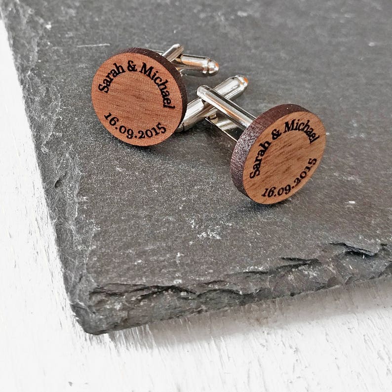 Custom Cufflinks Wedding Cufflinks Wood Cufflinks Mens Etsy UK