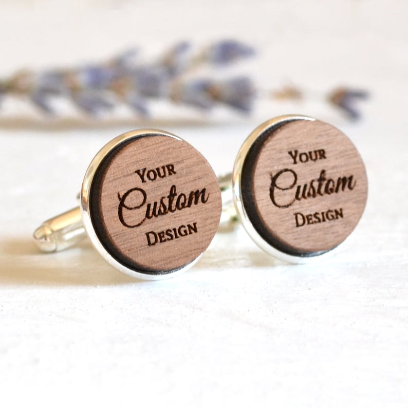 Custom Cufflinks Personalised Cufflinks Custom Logo Etsy