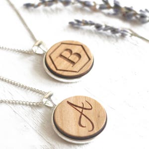 Collar con inicial y colgante personalizado: regalos para ella, regalo para dama de honor