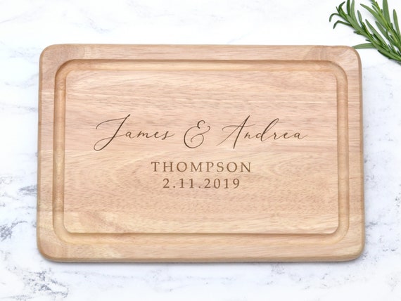 Family Gift Personalised Family /& Name Rectangle Chopping Board Wedding
