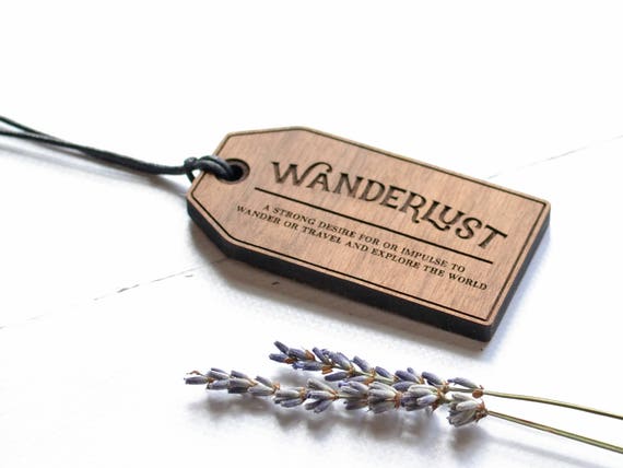 Luggage Tag - Wanderlust Wooden Luggage Tag - Anniversary Gift - Gifts For Travellers - Gap Year Gift - Wedding Gift - Traveler Gift