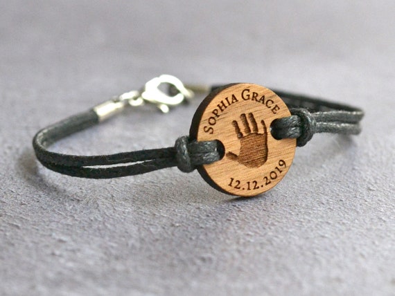 Baby handprint best sale bracelet