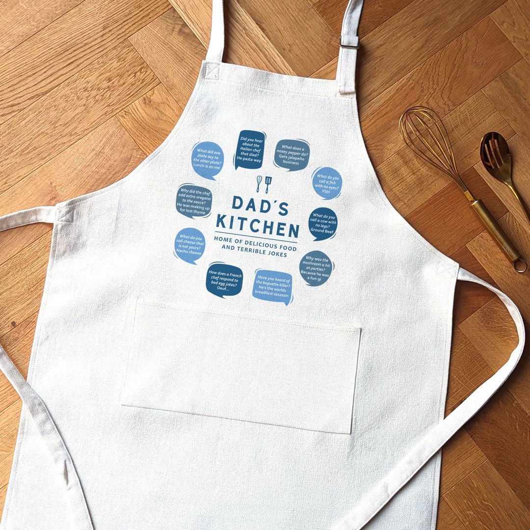 Personalised Apron Dad Jokes Apron Dad Jokes Gift Funny Etsy