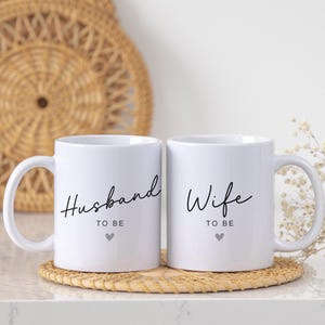 Personalised Couples Mugs, Engagement Gifts for Friends, Husband Wife To Be Mugs, Future Mr & Mrs Mugs, Engaged Valentines Day Gift