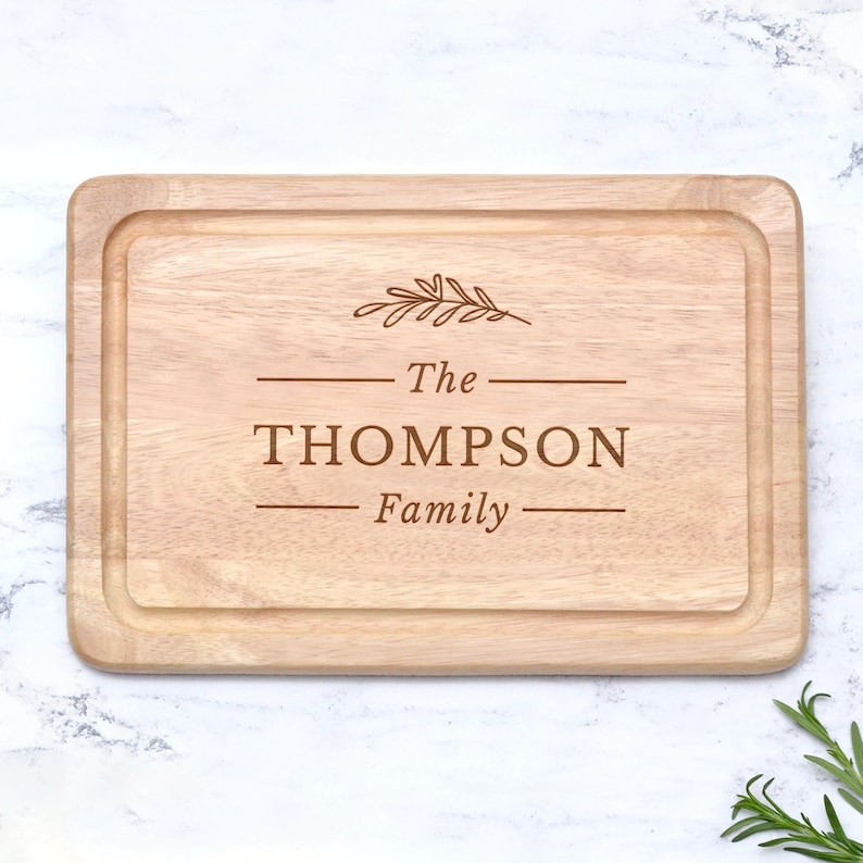 Personalised Cutting Board, Housewarming Gift for Couples, First Home Gift, Wood Chopping Board, Personalised Wedding Gift image 1