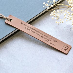 Personalised Leather Bookmark, Custom Quote Bookmark, Gift for Him/Her, Personalised Gift for Book Lover, Bespoke Birthday Present