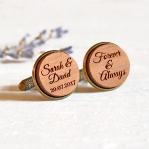Groom Cufflinks, Custom Cufflinks, Wedding Cufflinks, Wood Cufflinks, Mens Cufflinks, Personalised Cuff Links, Wedding Cufflinks for Groom
