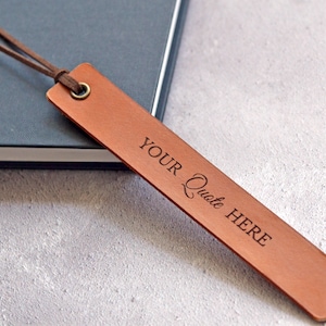 Personalised Leather Bookmark, Custom Coordinates Bookmark, 3rd Anniversary Gift, Birthday Gift for Boyfriend Husband image 4