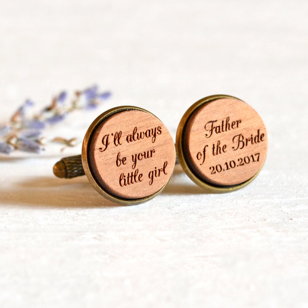 Father of the bride gift gift for father of the bride Father of bride cufflinks For dad from bride custom cufflinks Dad of bride gift