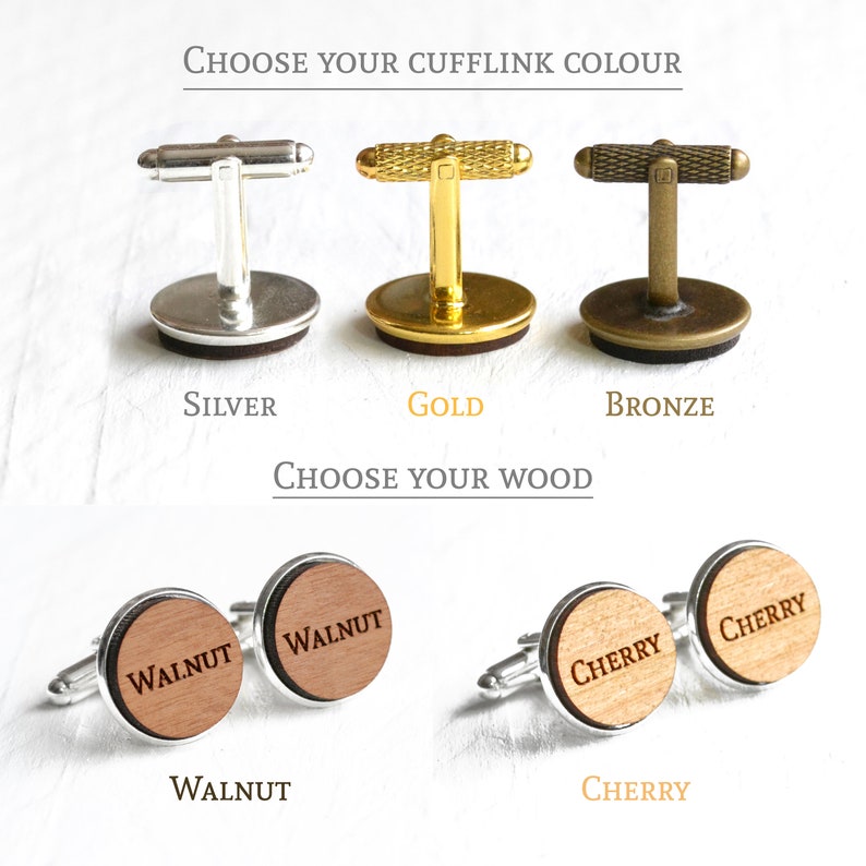 Custom Cufflinks Personalized Cufflinks Engraved Wooden Etsy