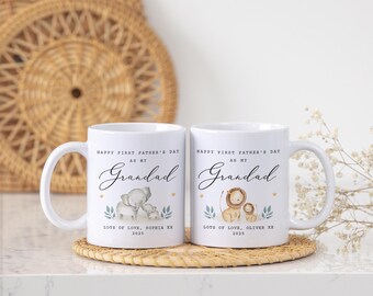 First Fathers Day Grandad Gift, Personalised First Father's Day Mug, New Grandparent Mug, Grandad Grandpa Gift from Grandson Grandaughter
