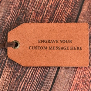 Custom Leather Luggage Tag, Personalised Leather Anniversary Gift, Personalised Gift for Him or Her, Wedding Gift, Travel Gift for Couple image 5