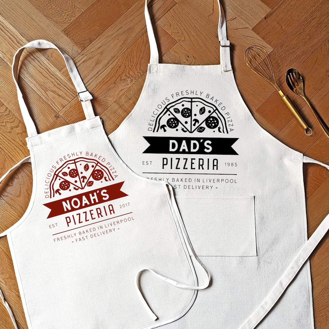 Personalised Pizza Apron, Pizza Oven Gifts, Birthday Gift for Daddy
