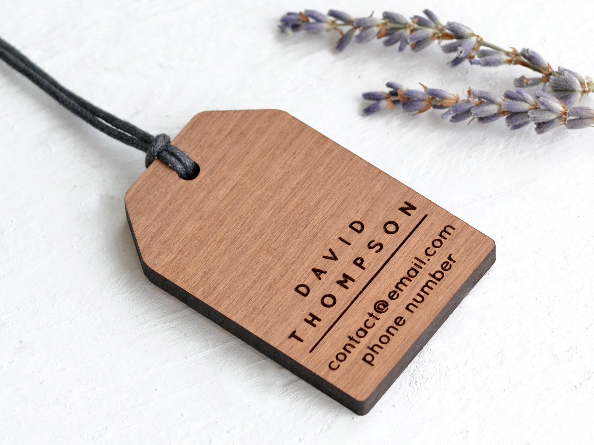 Personalised Luggage Tag Wood Luggage 
