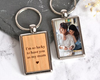 Portachiavi personalizzato con foto della mamma, regalo per la festa della mamma, foto madre-figlia, regali per la mamma, regalo per neomamme