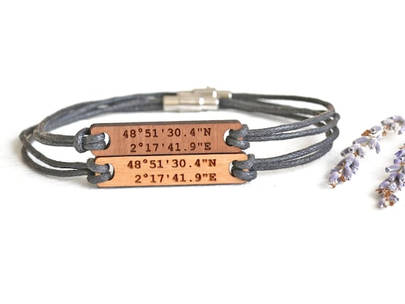 Shop Engraved Coordinates Cuff Bracelet | OurCoordinates
