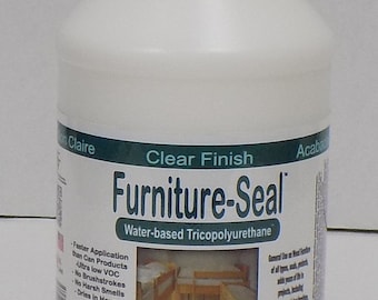 Furniture-Seal, 32oz, clear coat, Tricopolyurethane, nontoxic when dry, Adirondak chair, wood sealer, UV resistant, furniture paint