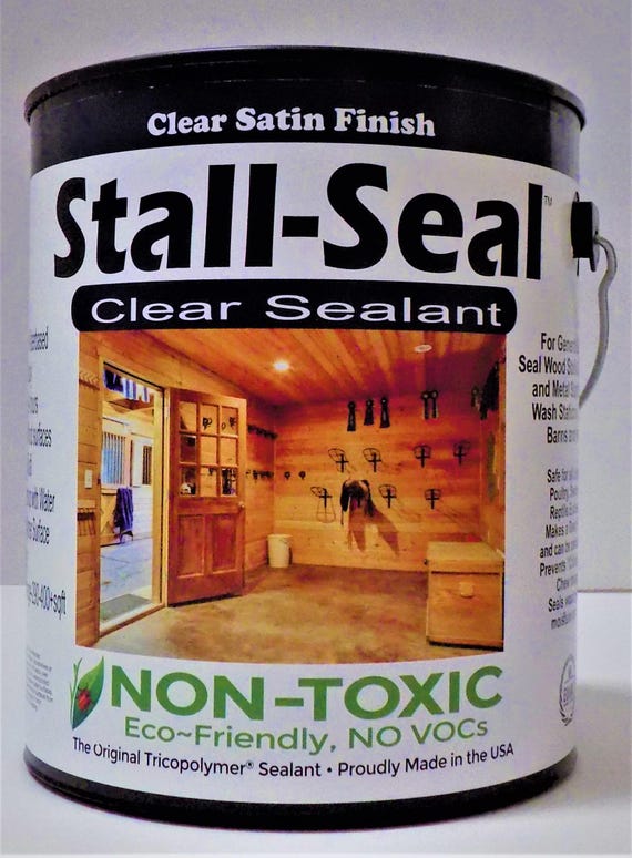 Stall-Seal: Clear Satin Non-Toxic Wood Sealer - One Gallon