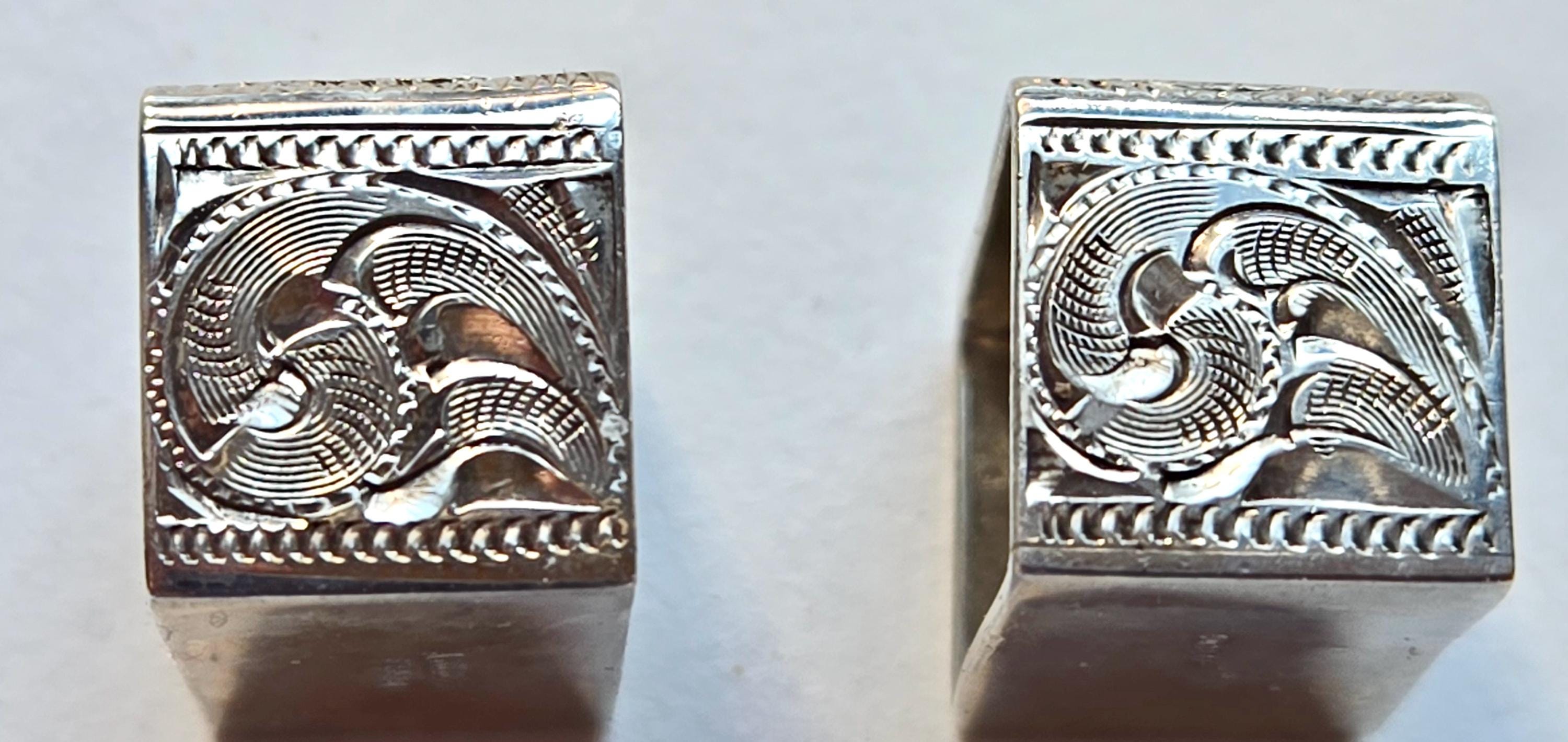 Signed A. (Alan) Hykes Sterling Silver 3/4” Ranger Buckle, Hand Engraved NWOT Vtg Sterling 4pc Buckle Ranger Set ALAN SYKES - Etsy main image 4