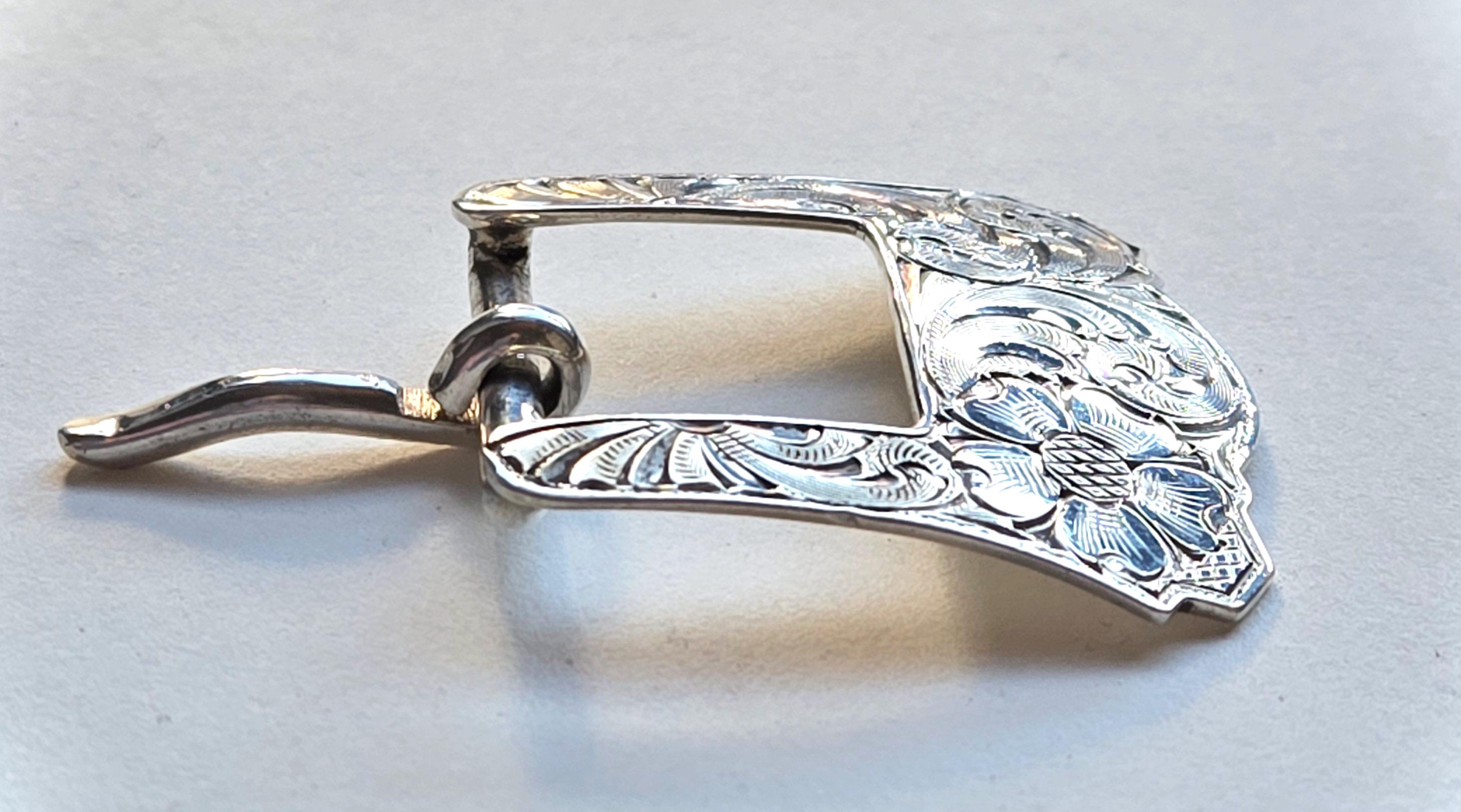 Vtg Sterling 4pc Buckle Ranger Set ALAN SYKES - Etsy display picture 2
