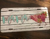 Mama Hen Monogram License Plate