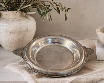 Cuenco plateado con viñeta inaugural de Biltmore de 1913 / Decoración de finca europea / Lujo del Viejo Mundo / International Silver Co 02779