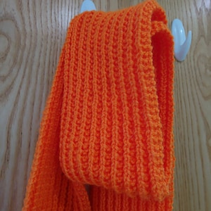 Hand Knitted Child Orange Scarf