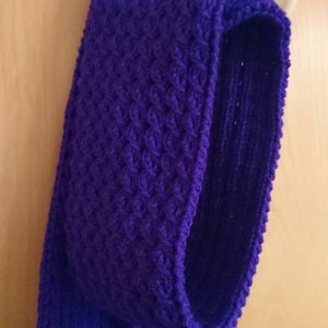 Hand Knitted Purple Scarf