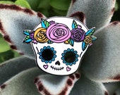 Sugar Skull with Flower Crown - Hard Enamel Pin