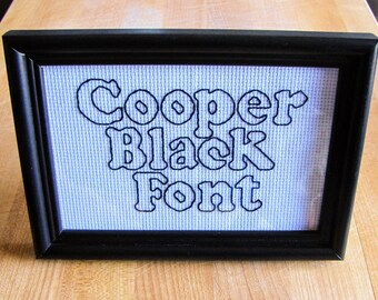 Cooper Black Cross Stitch Font Pattern - Excel