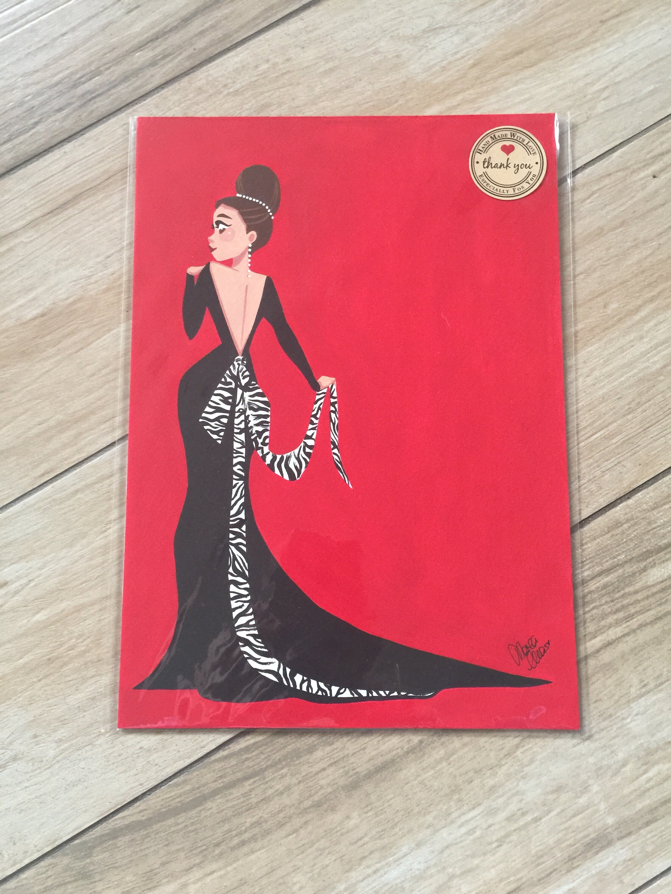 Fashion Lady Original Gouache Large Piece Etsy