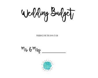 wedding budget etsy