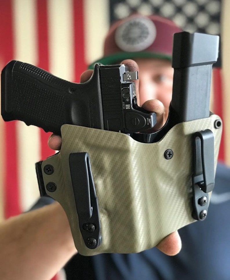 Glock 19/23 with tlr3 Custom Kydex IWB holster for a glock Etsy