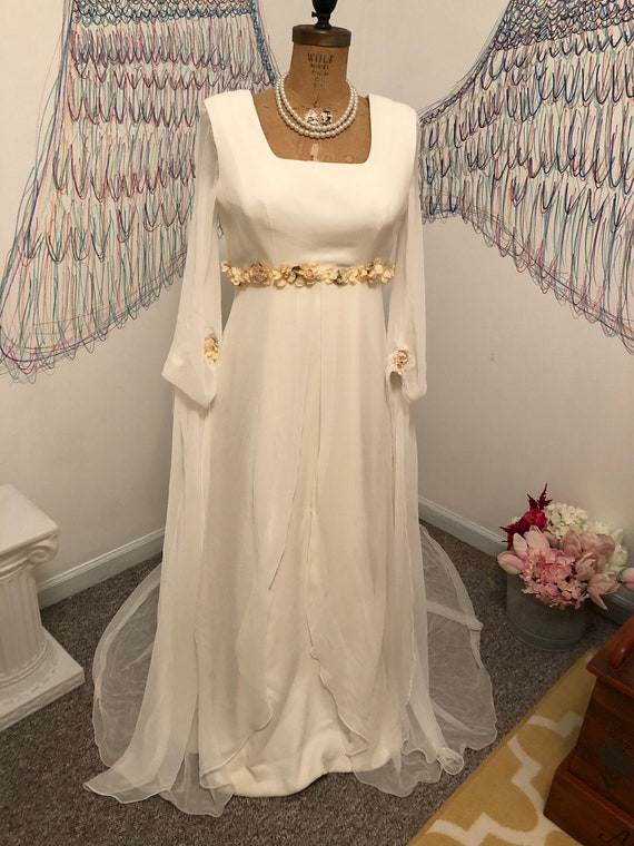 Vintage Wedding Dress Boho Wedding Dress Flowerchi
