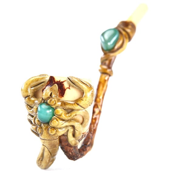 Scorpion Smoking Pipe Handmade Pipe Tobacco Pipe Handmade Smoking Pipe  Vegetable Ivory Smoking Bowl Crafted by Artisans in the Andes