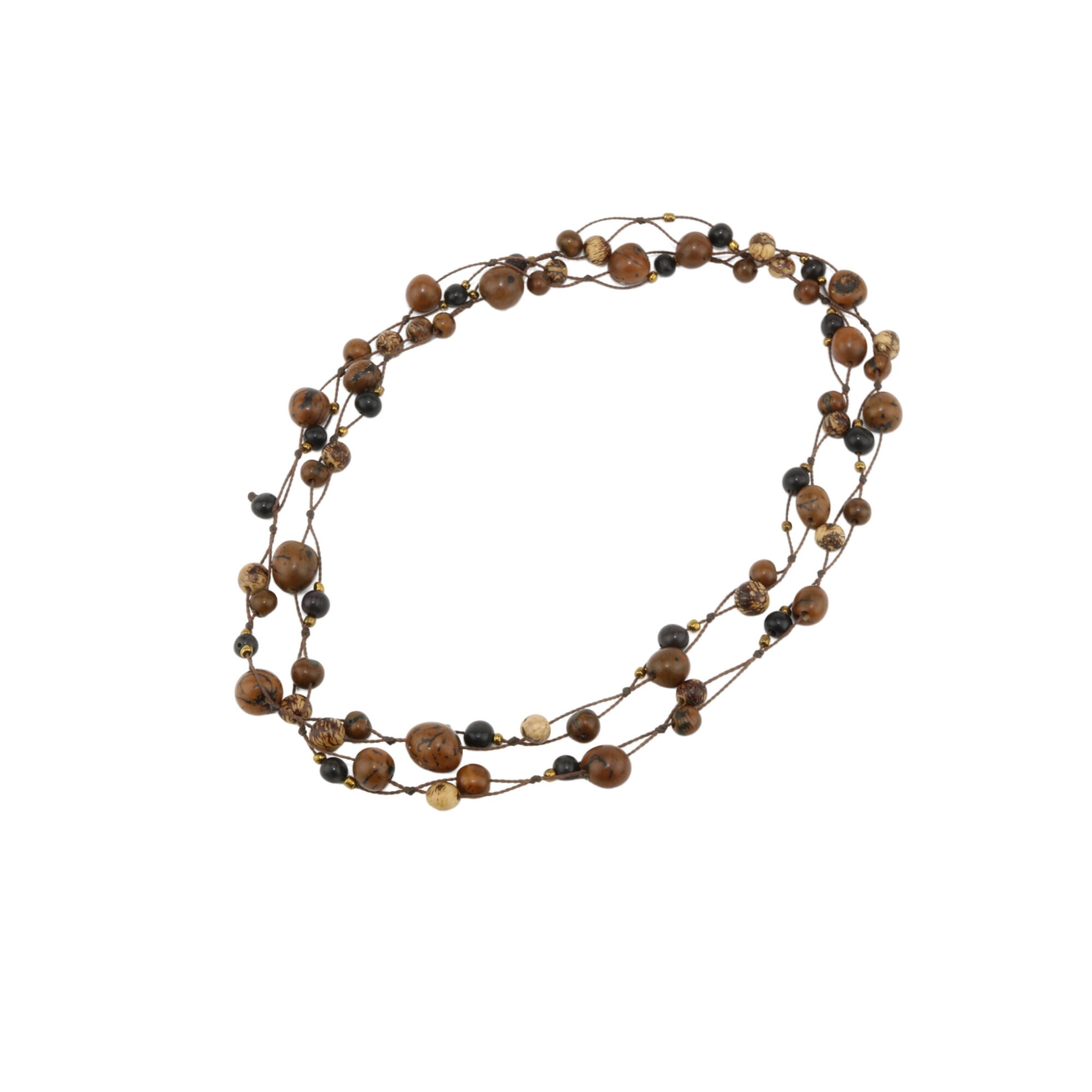 Brown Bead Necklace Natural Jewelry Ideal Gift for Women Etsy